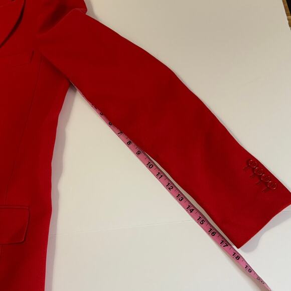 Michael Kors Collection Double Crepe Sablé Boyfriend Blazer in Poppy Red - Picture 14 of 14